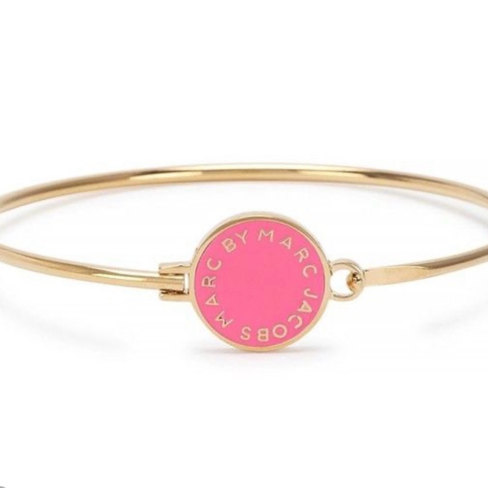 Marc Jacobs Gold and Pink Enamel Bracelet